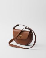 Prada Arqué Leather Shoulder Bag With Flap - Image 6